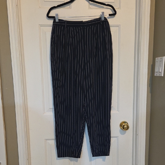 Aritzia Babaton Modesto Navy Pinstripe Trouser Pants - Picture 2 of 8